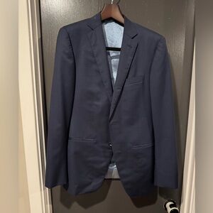Custom Bespoke Navy Suit – High-End Fabric – Gently Used